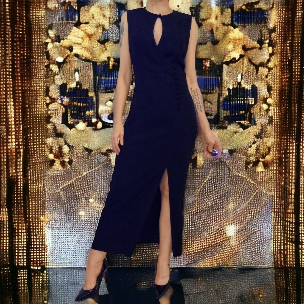 Vtg 90s Y2K Designer Dress